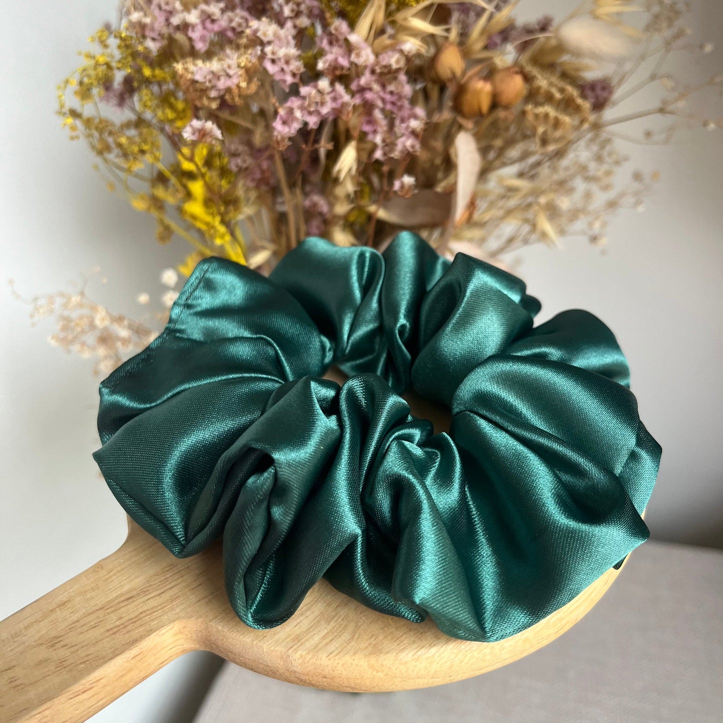 Chouchou Satin Vert.