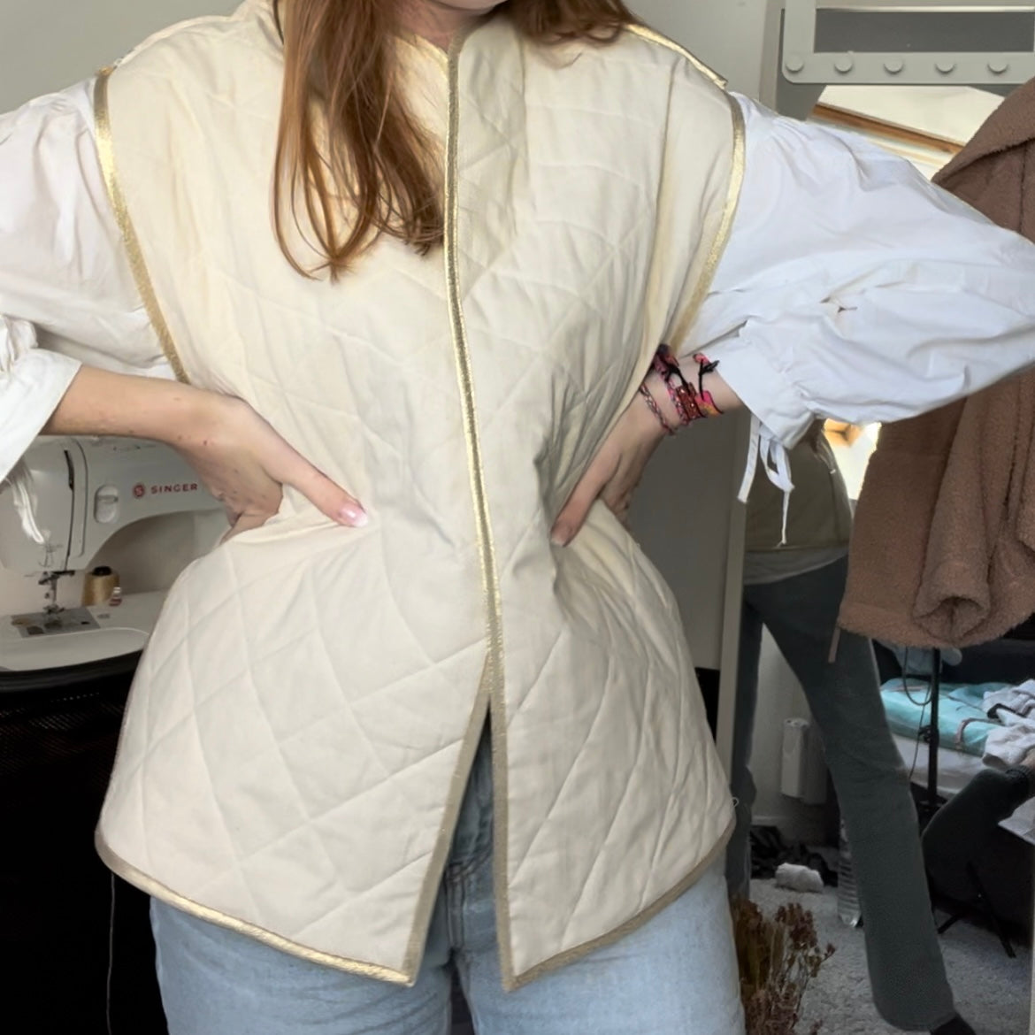 Veste matelassée sans manches réversible - Taille M