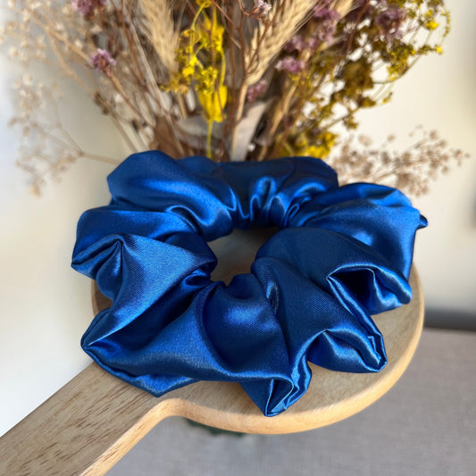 Chouchou Satin Bleu